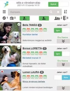 Kutyaiskola jelenléti